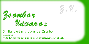 zsombor udvaros business card